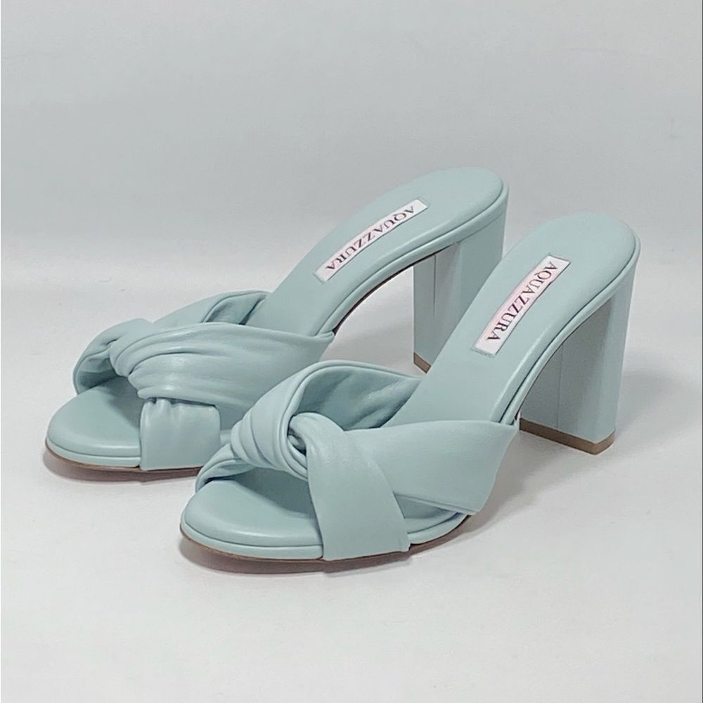 Aquazzura Olie Knotted Leather Sandals Size 37